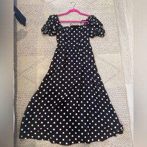 Camila Coelho Black and White Polka Dot Dress